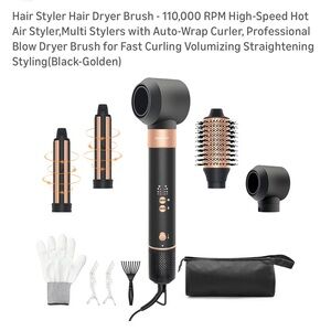 Black and Gold air brush hot styling multi tool